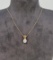 14K Gold Necklace CZ Pendant