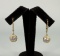 14K Gold CZ Earrings