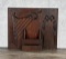 European Art Nouveau Oak Wall Pocket