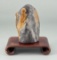 Carved Chinese Stone on Stand.