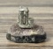 Pewter Castle On Amethyst Crystal