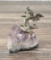 Pewter Dragon On Amethyst Crystal