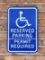 Handicapped Reserved Parking Sign