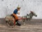 Lehmann Na Nu Zikra Zebra Cart Wind Up Tin Toy