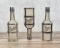 Frosted Silver Overlay Saloon Back Bar Bottles