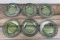 Sterling Silver Overlay Depression Glass Plates
