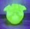 Fenton Custard Uranium Glass Rose Bowl