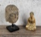 Buddha Head and Seated Buddha