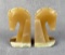 Mexican Banded Onyx Horse Bookends