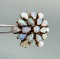 10K Gold Opal Cluster Cocktail Ring