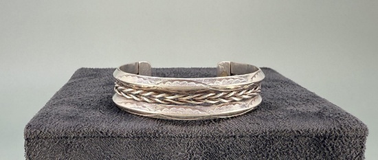 Navajo Sterling Silver Cuff Bracelet