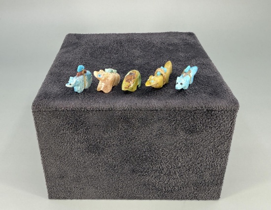 Zuni Carved Bear and Fox Fetishes