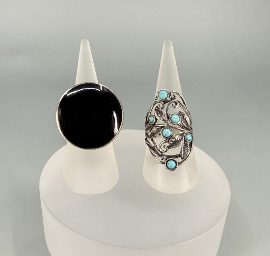 Grouping of Sterling Silver Rings