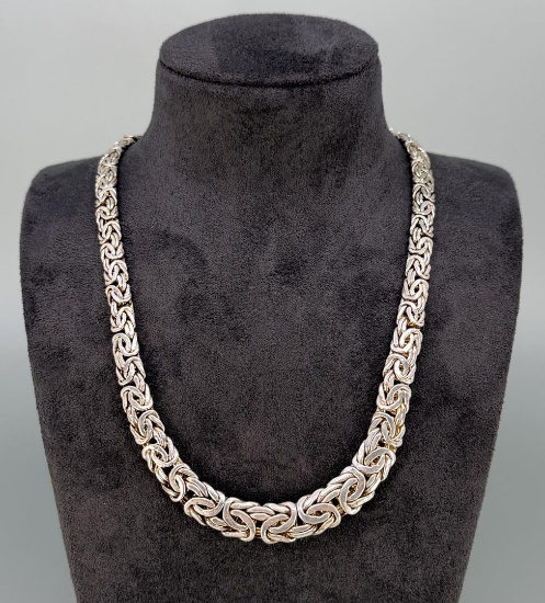 Byzantine Sterling Silver Necklace Chain