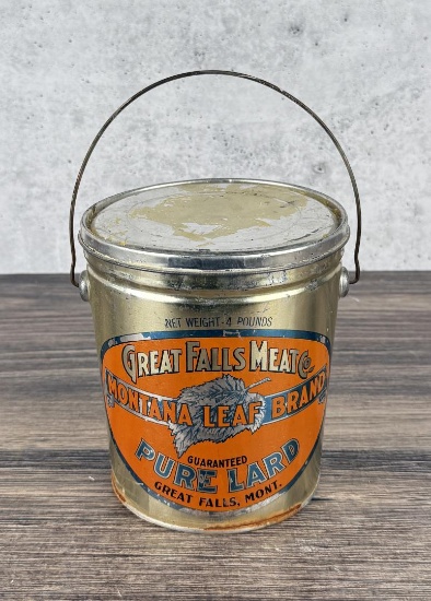 Great Falls Montana Meat Pure Lard Tin