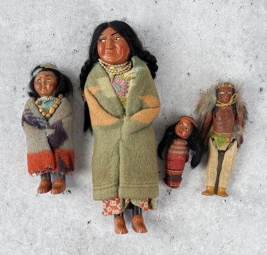 Collection of Skookum Indian Dolls