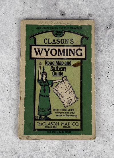 Clason's Wyoming Road Map Railway Guide
