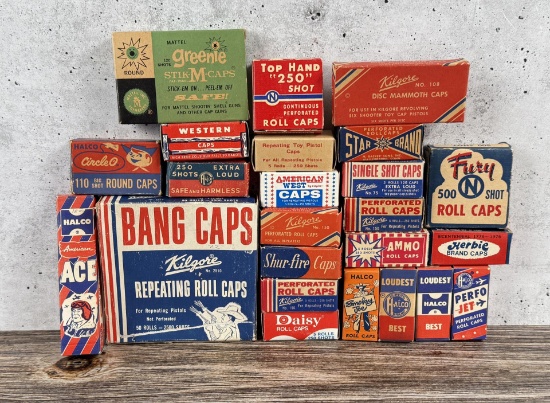 Collection of Cap Gun Roll Cap Boxes