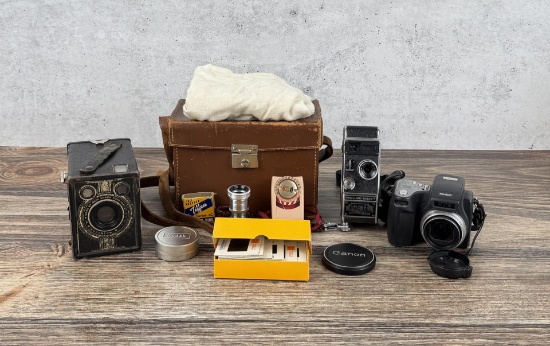 Collection of Cameras Bolex Kodak Ansco