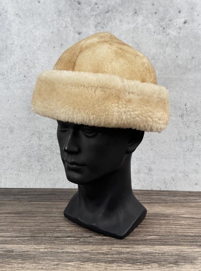 Marlboro Shearling Leather Wool Hat