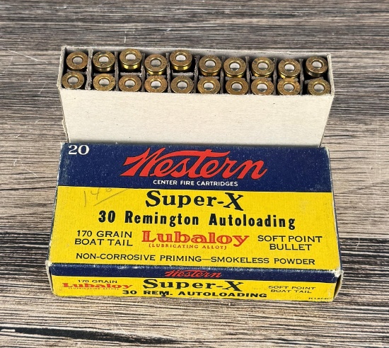 20 Rounds of .30 Rem Autoloading Rifle Ammo