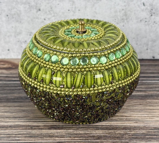 Beaded Treasure Trinket Box