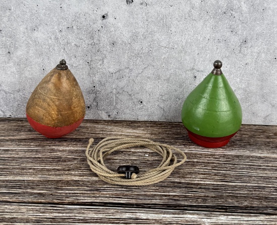 Antique Wood Toy Tops