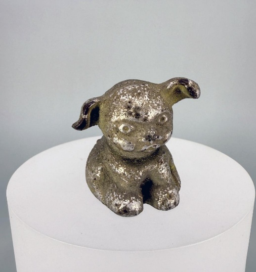 Griswold Bucki Ribbons Cast Iron Pup Paperweight