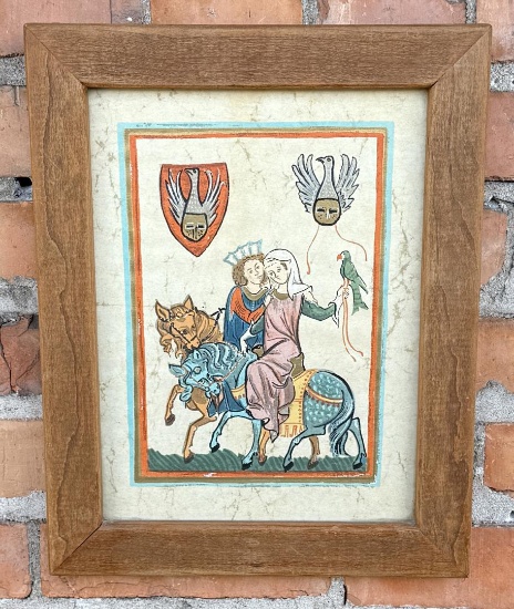 Codex Manesse Illuminated Page Print