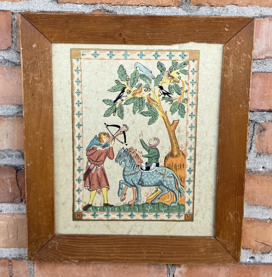 Codex Manesse Illuminated Page Print