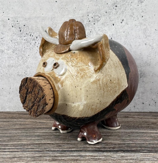Studio Pottery Stoneware Piggy Bank