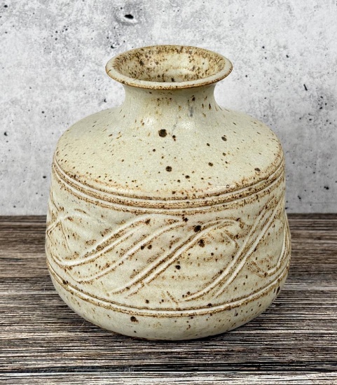 Studio Pottery Stoneware Bottle Vase