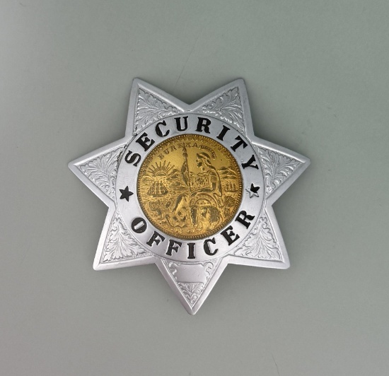California Security Officer Police Badge