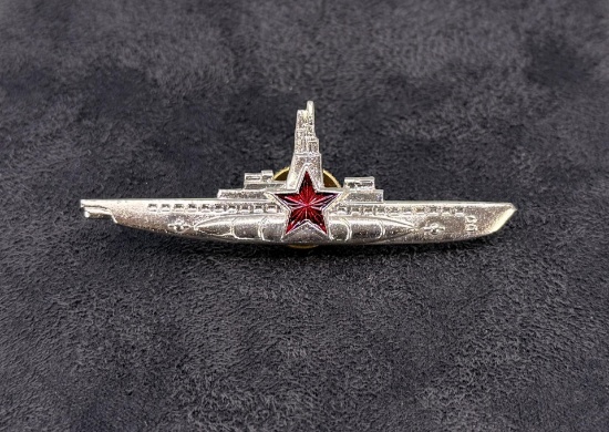 Russian Soviet Submarine Commander Badge