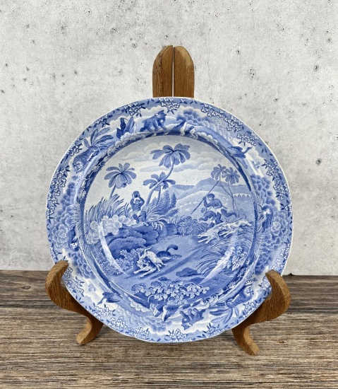 Spode Indian Sporting Chase After a Wolf Plate