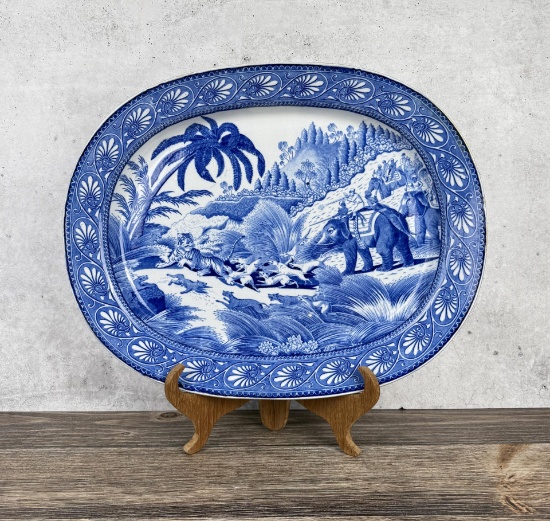 Spode Indian Sporting Tiger Hunt Platter