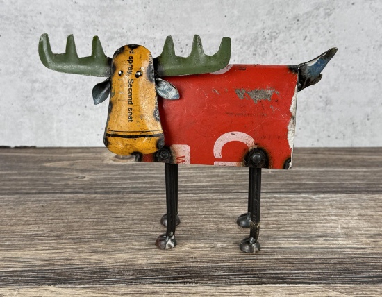 Decorative Tin Metal Garden Moose