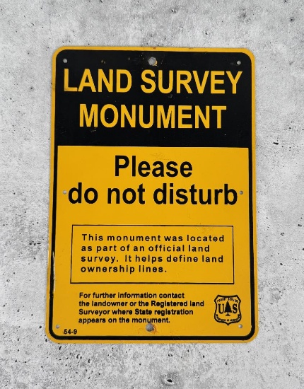 USFS US Forest Service Montana Land Survey Sign