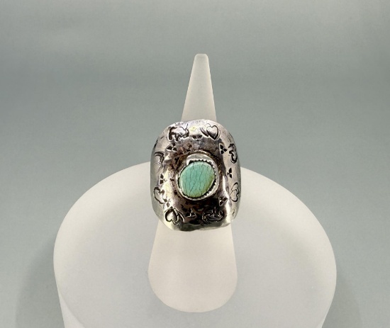 Navajo Sterling Silver Turquoise Ring