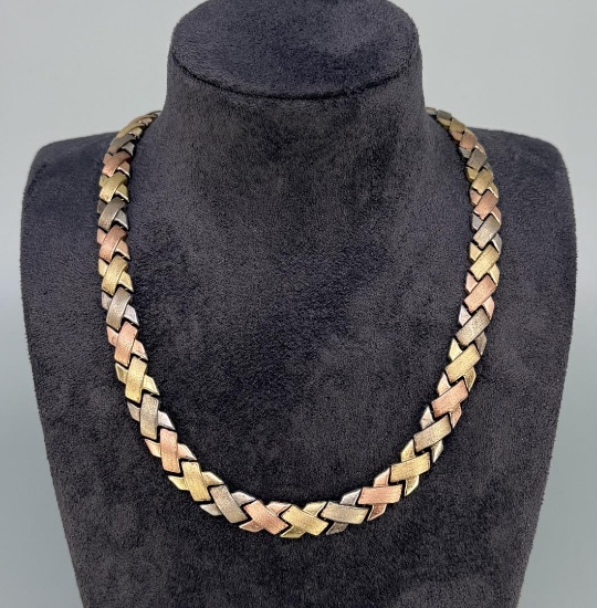 Sterling Silver 14k Gold Necklace
