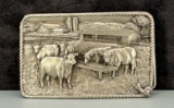 Montana Bergamont Brass Works Belt Buckle