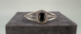 Navajo Sterling Silver Onyx Bracelet