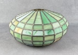 Antique Leaded Slag Glass Table Lampshade