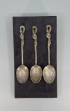 Nagasaki Japan Sterling Silver Serpent Spoons