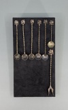 Sterling Silver Coin Cocktail Tea Spoons