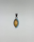 Navajo Sterling Silver Turquoise Pendant