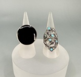 Grouping of Sterling Silver Rings