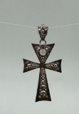 Suarti Bali Sterling Silver Moonstone Cross