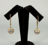 14K Gold CZ Earrings