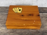 Texas Four Aces Cedar Trinket Jewelry Box